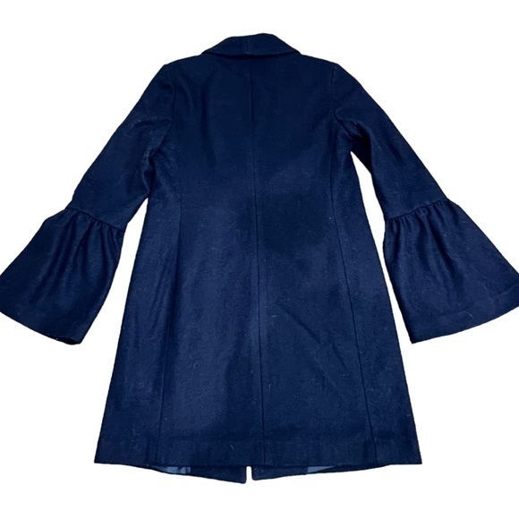 Express‎ Wool Navy Blue Flare Sleeve Coat Size S - Picture 7 of 9